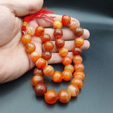 Buddhist Rosary Mala Juzu Prayer beads Tibet carnelian pink Agate 15mm Beads